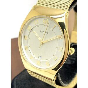 Bering Women's Watch 11937-334 Quartz Silver Dial Gold Tone Stainless St…